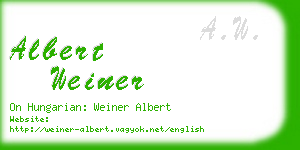 albert weiner business card